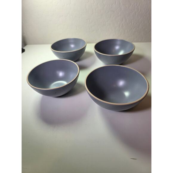 Set of 4 STONE + LAIN Charcoal Modern Stoneware Cereal Soup Bowls - Picture 3 of 10